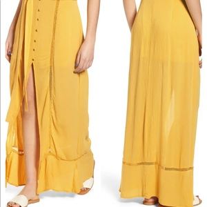 Slit Front Crochet Maxi Skirt